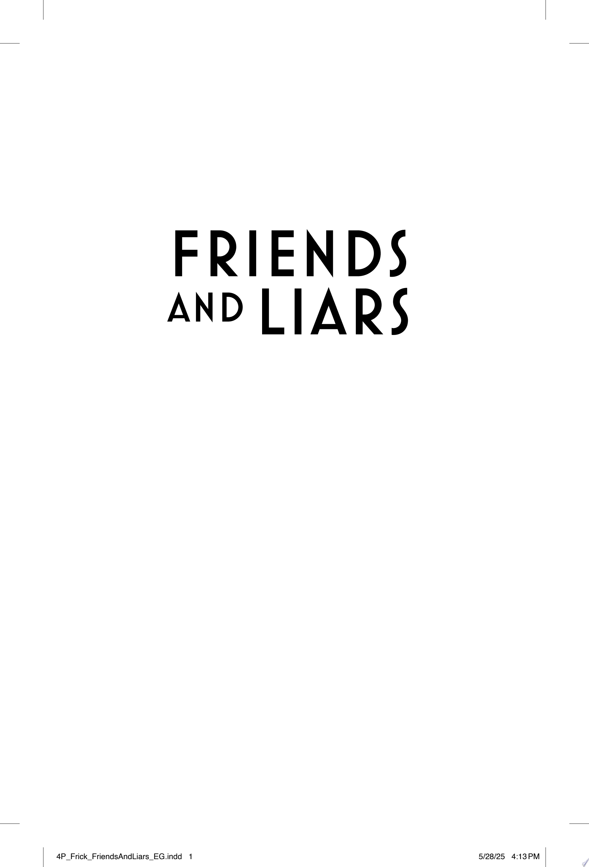 Image for "Friends and Liars"