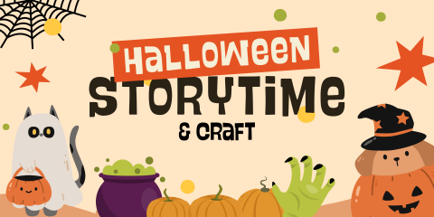 Halloween storytime announcement image